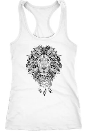 Neverless Tanktop Damen Tank-Top Zentangle Löwe Lion Atzekenmuster Boho Bohamian Atzec - Verkäufer: Akowi