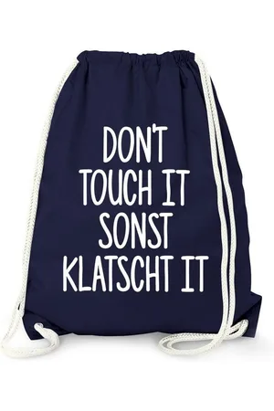 MoonWorks Turnbeutel Turnbeutel Spruch Don`t touch it sonst klatscht it Beutel Sportbeutel ® - Verkäufer: Akowi