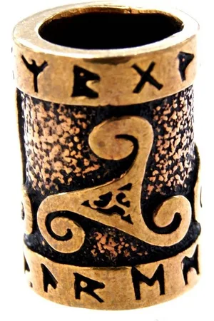 Kiss of Leather Diadem Bartperle Triskele Bronze Haarperle Wikinger Viking Bartschmuck - Verkäufer: