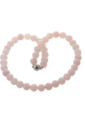 Bella Carina Perlenkette Kette mit Rosenquarz Perlen 10 mm, Rosenquarz 10 mm - Verkäufer: