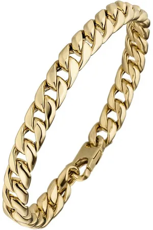 Jobo Armband, Panzerarmband 585 Gold 21 cm