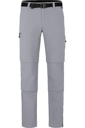 Bergson Outdoorhose QUEENSLAND Doppel Zipp-Off mit T-ZIPP Herren Wanderhose, vielseitig, pflegeleicht, Normalgrößen, hellgrau - Verkäufer: