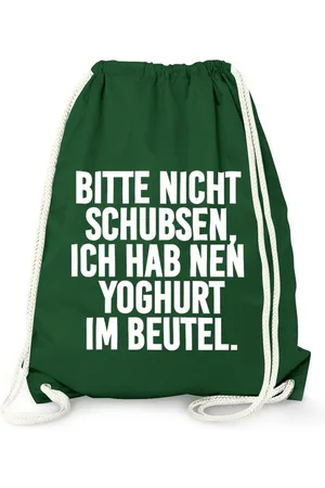 MoonWorks Turnbeutel Turnbeutel, Bitte nicht schubsen ich hab nen Joghurt im Beutel, ® - Verkäufer: Akowi