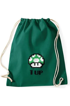 MoonWorks Turnbeutel Turnbeutel Geburtstag Retro Pixel-Pilz 1-Up-Pilz Level-Up Gaming Konsole 90er ® - Verkäufer: Akowi