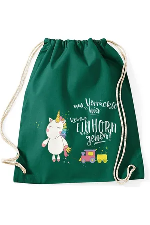 MoonWorks Turnbeutel Einhorn Turnbeutel Nur Verrückte hier komm Einhorn wir gehen Unicorn - Verkäufer: Akowi