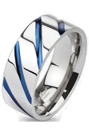 Bungsa Fingerring Ring Streifen aus Titan Unisex (Ring, 1-tlg), Damen Herren - Verkäufer: