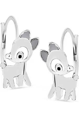 Goldene Hufeisen Paar Ohrhänger Rehkitz Mädchen Kinder Ohrringe 925 Sterling Silber mit Emaille (1 Paar, inkl. Etui), Rhodiniert, Kinderschmuck - Verkäufer: