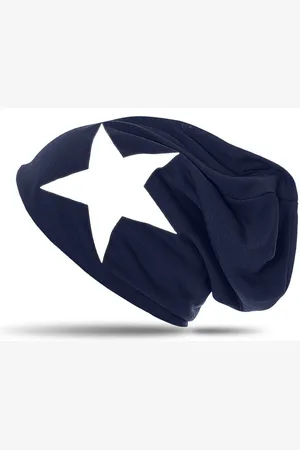 CASPAR Beanie MU069 klassiche leichte Unisex Mütze mit Stern Print - Verkäufer: & SIKORA