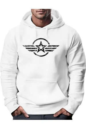 Neverless Hoodie Hoodie Herren Airforce Symbol Stern Army Military Aufdruck Emblem - Verkäufer: Akowi