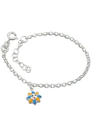 GALLAY Silberarmband 2,4mm Erbskette Sonne farbig lackiert Silber 925 14cm (Silberarmband, 1-tlg) - Verkäufer: Cats Collection