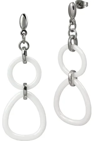 Amello Paar Ohrhänger Ohrringe Edelstahl Keramik (Ohrhänger), Damen Ohrhänger Dreieck Edelstahl (Stainless Steel), in - Verkäufer: Fit4Style Silberschmuck - IMPPAC