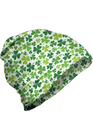 Abakuhaus Beanie Wandern im Freien Klee Unregelmäßige Shamrocks Muster - Verkäufer: Color-D Textile GmbH