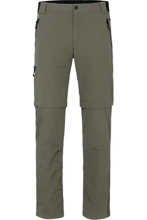 Bergson Outdoorhose ARRESÖ COMFORT Zipp Off Herren Wanderhose, leicht, strapazierfähig, Kurzgrößen, grau/grün - Verkäufer: