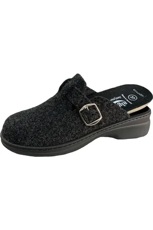 Algemare Damen Filz Pantoffel superweit 8177-2311 anthrazit Hausschuh - Verkäufer: DerSchuhhaendler