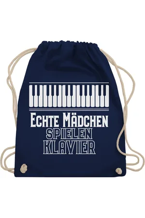 Shirtracer Turnbeutel Echte Mädchen spielen Klavier, Statement Sprüche Kinder - Verkäufer: