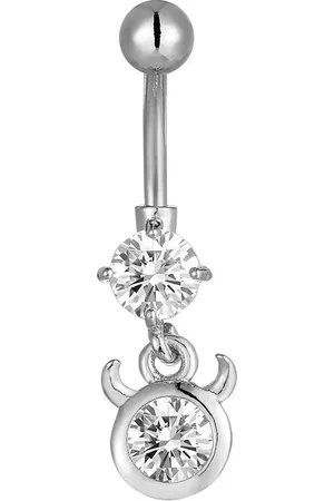 Karisma Bauchnabelpiercing Edelstahl Bauchnabelpiercing Banana Anhänger Teufel Zirkonia, - HB190 - Silber - Verkäufer: Schmuck