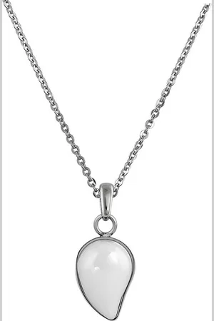 Amello Edelstahlkette Tropfen Halskette silber weiß (Halsketten, Halskette), Damen Halsketten (Tropfen) aus Edelstahl (Stainless Steel) - Verkäufer: Fit4Style Silberschmuck - IMPPAC