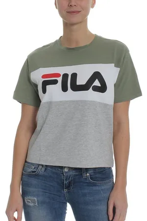 Fila T-Shirt T-Shirt Damen ALLISON TEE 682125 Mehrfarbig A477 Sea Spray-Light Grey Melange Bros-Bright White - Verkäufer: Fashioncode