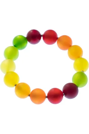 Bella Carina Perlenarmband Polaris Perlen Armband rot gelb grün, elastisch - Verkäufer: