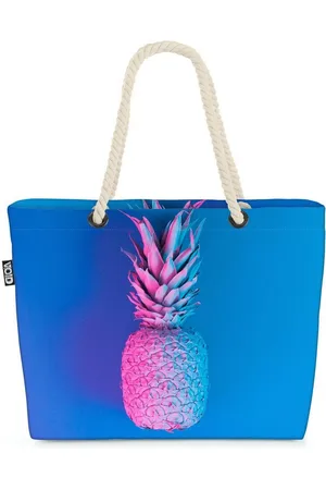 Void Strandtasche (1-tlg), Rosa Ananas Beach Bag Blau Ananas Südfrucht Früchte Essen Kochen Küch - Verkäufer: style3