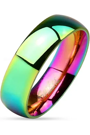 Bungsa Fingerring Ring Regenbogen aus Edelstahl Unisex (Ring, 1-tlg), Damen Herren - Verkäufer: