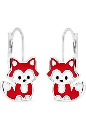 Goldene Hufeisen Paar Ohrhänger Fuchs Mädchen Kinder Klappbrisuren Ohrringe aus 925 Sterling Silber (1 Paar, inkl. Etui), Rhodiniert - Verkäufer: