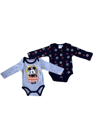 Disney Strampler 2x Mickey Mouse Jungen Body Set Doppelpack Hellgrau + Navy 3 6 9 12 18 Monate Gr.62 68 74 80 86cm - Verkäufer: coole-fun-t-shirts