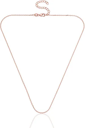 Karisma Kette mit Anhänger Damen-Halskette Sterlingsilber 925 Rolokette Lang 2,0mm Breit, - 65 + 5cm Lang / Silber Roségold - Verkäufer: Schmuck