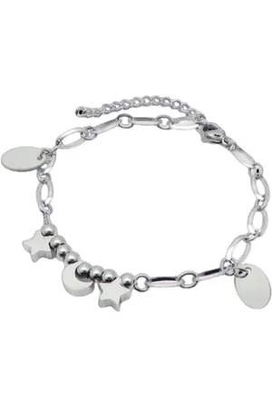 Bungsa Armband Bettelarmband Mond & Sterne Silber aus Edelstahl Damen (1 Armband, 1-tlg), Bracelet Armschmuck - Verkäufer: