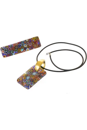 Bella Carina Schmuckset Kette und Haarspange echtes Millefiori Murano Glass aus Murano Venedig - Verkäufer: