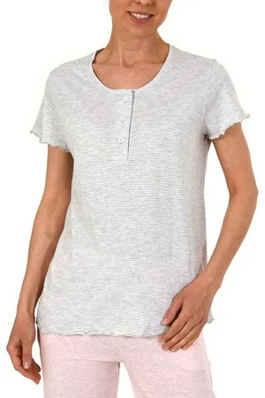 Normann Relaxanzug Damen Shirt Top kurzarm, Streifenoptik Mix & Match -191 220 903 - Verkäufer: Fairway