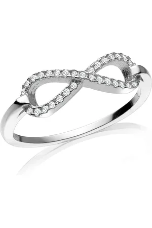 Karisma Fingerring Damen Sterling Silber 925 rhodiniert Ring Infinity, Unendlichkeit Zirkonia - 54 (17.2) - Verkäufer: Schmuck
