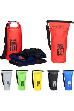 Relaxdays Packsack Ocean Pack 10L wasserdicht, Rot - Verkäufer: