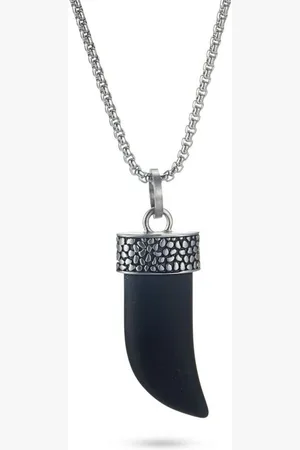 Kingka Kette mit Anhänger Stein Zahn Anhänger mit Kette REPTILE, mit Achat - Verkäufer: