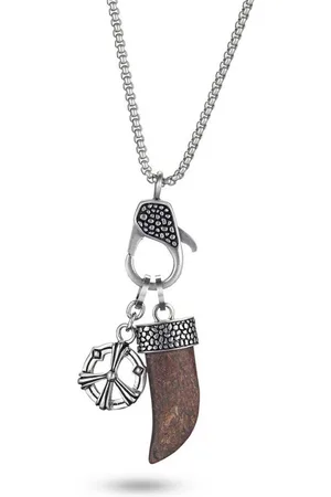 Kingka Kette mit Anhänger PEACE & STONE Anhänger Set mit Kette "Reptile Collection", Zahn aus Bronzit - Verkäufer: