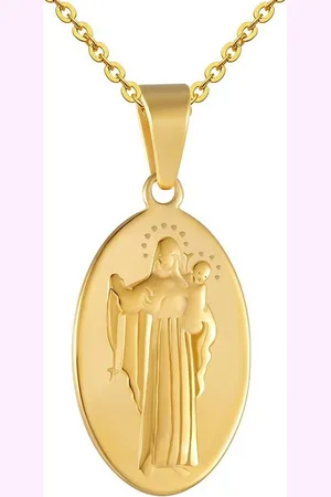 Karisma Kette mit Anhänger Edelstahl Kettenanhänger Heilige Maria IP Pating Gold, mit Edestahlkette PS254 - 50.0 Zentimeter - Verkäufer: Schmuck