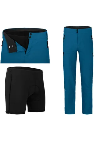 Bergson Fahrradhose PORVOO (mit gepolsterter Innenhose) Herren Radhose, robust, elastisch, Langgrößen, Saphir - Verkäufer: