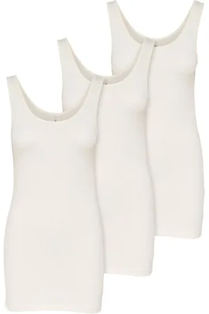 ONLY Tanktop Live Love (3-tlg) Lange Tops, elastische Baumwollqualität - Verkäufer: Velvet-Shop