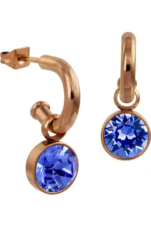 Amello Paar Ohrhänger Ohrringe Edelstahl Ohrhänger blau (Ohrhänger), Damen Ohrhänger aus Edelstahl vergoldet (Roségold 333), rosegold, blau - Verkäufer: Fit4Style Silberschmuck - IMPPAC