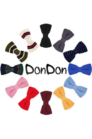 DonDon Fliege Strickfliege vorgebunden im modernen Retro-Look gestrickte (Packung, 1-St) bereits gebunden, verstellbar, Strickoptik - Verkäufer: urban-styles