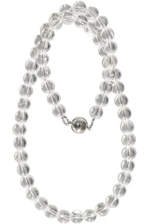 Bella Carina Perlenkette Kette mit Bergkristall Perlen 8 mm Magnetverschluss, mit Bergkristall - Verkäufer: