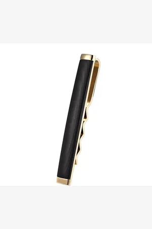 Karisma Krawattennadel Hochwertige Herren Edelstahl 316L Krawattennadel mit Carbon-, Composite/Krawattenklammer/Tie Clip Farbwahl KTC206 - Gold - Verkäufer: Schmuck