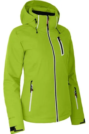Bergson Skijacke NICE Damen Skijacke, wattiert, 20000 mm Wassersäule, Kurzgrößen, lime - Verkäufer: