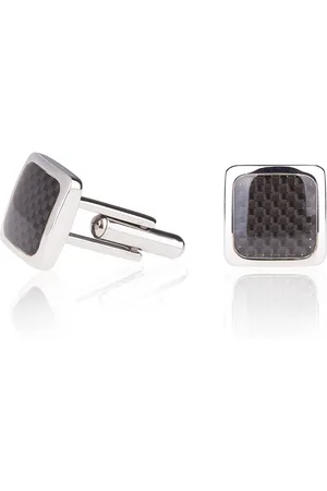 Karisma Manschettenknöpfe Herren Manschettenknöpfe Edelstahl 316L Karboneinlage Carbon glänzend Breite 14mm - Verkäufer: Schmuck