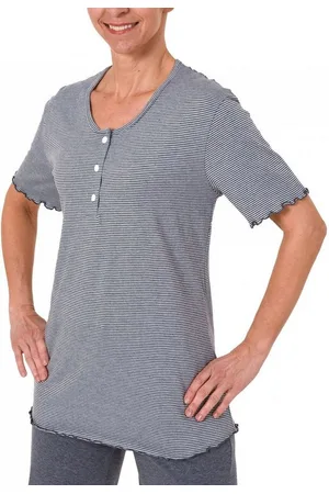 Normann Relaxanzug Damen Shirt Oberteil kurzarm Mix & Match Streifendessin - Verkäufer: Fairway