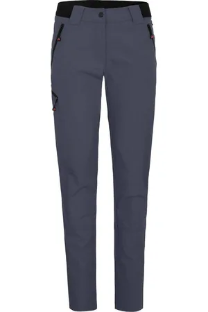 Bergson Outdoorhose VIDAA COMFORT (slim) Damen Wanderhose, leicht, strapazierfähig, Langgrößen, grau/blau - Verkäufer: