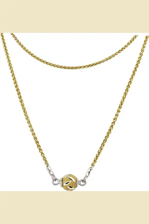 SilberDream Silberkette Kugel Halskette silber gold (Halskette), Halsketten (Kurgel) ca. 46cm, 925 Sterling Silber, vergoldet (Gelbgold - Verkäufer: Fit4Style Silberschmuck - IMPPAC