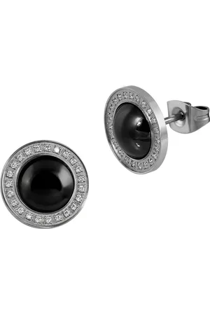 Amello Paar Ohrstecker Ohrringe Edelstahl Keramik (Ohrstecker), Damen Ohrstecker Rund Edelstahl (Stainless Steel), in silberfarben, sc - Verkäufer: Fit4Style Silberschmuck - IMPPAC