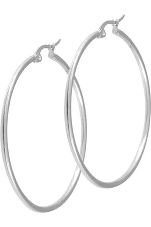Karisma Paar Creolen 1 Paar Klassische Damen Edelstahl 316 L Stärke 2mm ERH-01 Farbwahl - Silber, 45mm - Verkäufer: Schmuck
