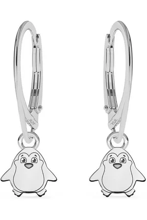 Goldene Hufeisen Paar Ohrhänger Pinguin Ohrringe 925 Sterling Silber Ohrhänger (1 Paar, inkl. Etui), Tiere Silberschmuck - Verkäufer: